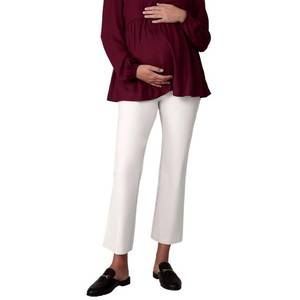 lot 4872 image: Motherhood Maternity Womens Maternity Super Stretch Secret Fit Belly Ankle Skinny Work Pant, White, Medium - Retail $35