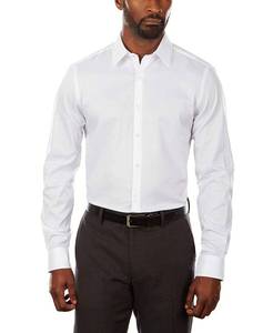 lot 4880 image: Van Heusen mens Slim Fit Flex Collar Stretch Solid Dress Shirt, White, 17 Neck 36 -37 Sleeve US - Retail $28