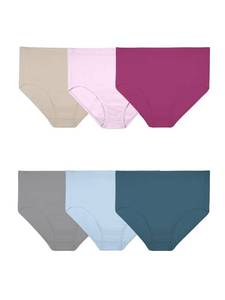 lot 4883 image: Fruit of the Loom womens Breathable Panties (Regular & Plus Size) Underwear, Brief - Breathable Cotton Mesh Assorted, 11 US - Retail $19