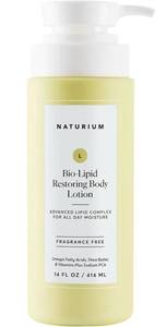 lot 62948 image: Naturium Bio-Lipid Restoring Moisturizing Body Lotion with Shea Butter, Fragrance Free, 14 oz - Retail $15