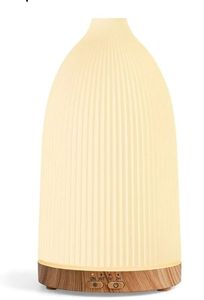 lot 62969 image: Essential Oil Diffuser, 100ml Aromatherapy Diffusers with Adjustable Mist Mode Timer Setting, Ultrasonic Diffusers for Essential Oils, Warm White Lights, 7 LED Colors, for Office Home - Retail $14