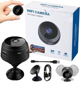 lot 62975 image: Magnetic Mini Security Camera 1080p Outdoor and Indoor Use Home Security Camera Night Vision Motion Detection (Black) - Retail $11