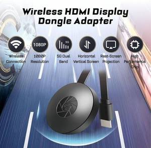 lot 62978 image: Display Dongle Adapter, 1080P HD Mini Video Mirroring Dongle Receiver, No Delay 5G Dual Band Smartphone to HDTV Projector, for Android, for iOS, for - Retail $14