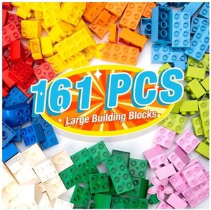 lot 62987 image: Large Building Blocks Set 1161 Pieces Compatible with Major Brands - Retail $25