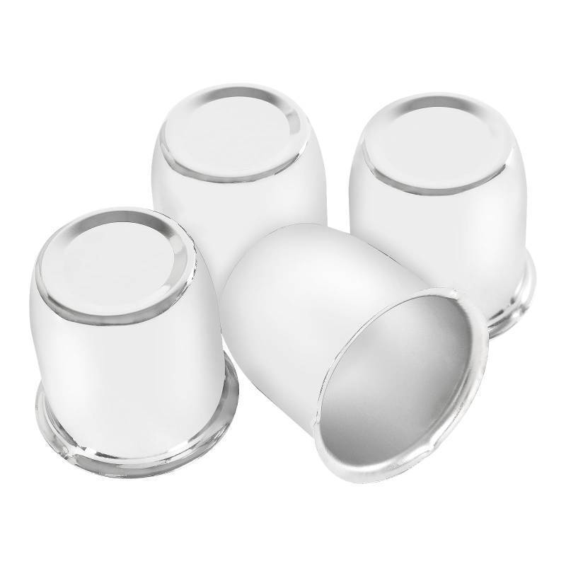 lot 44470 image: 4PCS 2.8inch Trailer Wheel Center Caps Fit 2.8 Center Bore for Truck SUV RV Wheels Rims Trailer Carbon Steel Push Through Hub Covers Chrome Silver - Retail $37