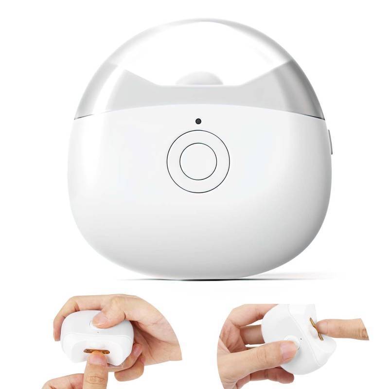 lot 44984 image: SCAIKTIG Automatic Electric Nail Clipper with LED Light & 2 Speeds with Nail Scraps Storage, USB Rechargeable Safety Fingernail Trimmer for Baby, Children, Kids, Adult, Seniors and Caregivers, White - Retail $25