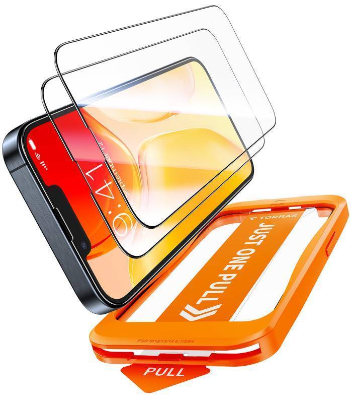lot 29731 image: TORRAS Unbreakable for iPhone 17e16e1413 Pro13 Screen Protector NO.1 Military-Grade 12 FT Shatterproof 9H Aerospace Tempered Glass 2 Pack - Touch Sensitivity, Full Coverage, 6.1 inch - Retail $30