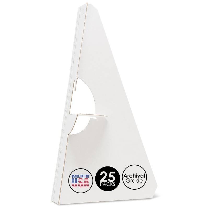 lot 29779 image: Lineco 25 Pack Cardboard Easel Backs 9 Inch, Self Stick Easel Stand Display Signs, Canvas, Photographs, Brochures, Posters, Artwork and Crafts, White - Retail $16