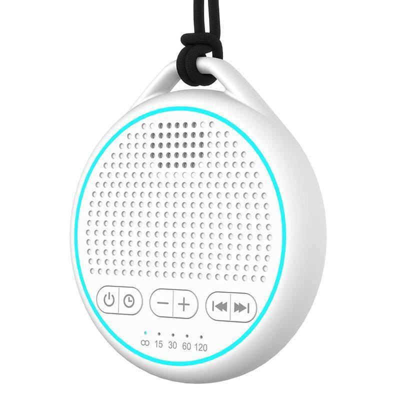 lot 31559 image: Fourair White Noise Sound Machine with 25 Soothing Natural Sounds Rechargeable Battery Portable for Travel 32 Volume Levels 5 Timers Compact Size for Baby Kids Adults Sleeping (White-Upgrade) - Retail $15