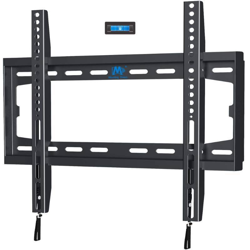 lot 44290 image: Mounting Dream Fixed TV Wall Mount, Low Profile TV Mount for 26-55 inch TVs up to 100 LBS, Max VESA 400x400 mm, Fits 12-16 inch Wood Studs, MD2361-K-X1 - Retail $21