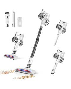 lot 17042 image: Comvtu Cordless Vacuums, Detachable Parts Stick Vacuum (Pearl White) - Retail $120
