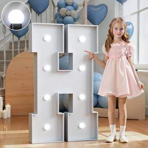 lot 32826 image: Marquee Letters 3 Feet Tall Large Light Up Letters Decorations Wedding Engagement Happy birthday White Party Decorations Marry Me Sign Big Cardboard Backdrop H - Retail $30