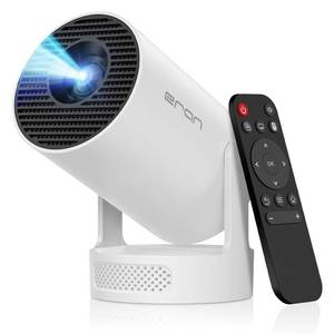 lot 32827 image: Mini Portable Projector with 4K Support, Bluetooth 5.4 WIFI6, 5watt Sound Base Speaker, 160 ANSI, Android 11, 210° Rotation , Auto Keystone Correction Video Projector HY300 ULTRA - Retail $57