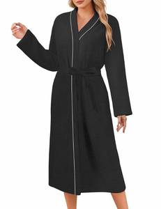 lot 32831 image: Ekouaer Robes for Women Lightweight Long Fleece Bathrobe Fluffy V Neckc Sleepwear with Pockets XL (Red)