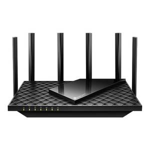 lot 32864 image: TP-Link AXE5400 Tri-Band WiFi 6E Router (Archer AXE75), 2025 PCMag Editors Choice, Gigabit Internet for Gaming & Streaming, New 6GHz Band, 160MHz, OneMesh, Quad-Core CPU, VPN & WPA3 Security - Retail $100