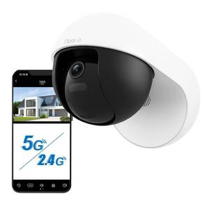 lot 32880 image: Noorio 3K Wired Security Camera Outdoor, 5GHz 5MP 247 Recording Camera for Home Security, wSound Light Alerts, 360° View with AI Tracking, 256G Storage, No Subscription Fee, IP66 Color Night Vision - Retail $50