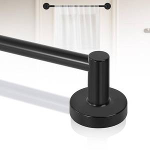 lot 32890 image: HTZON Black Magnetic Curtain Rod for DoorMagnet Curtain Rods for Classroom Whiteboard,Small Adjustable Magnetic Towel Bar,Tool-Free French Magnet Pole with Leather Protective Cover No Drilling 16-28 - Retail $13
