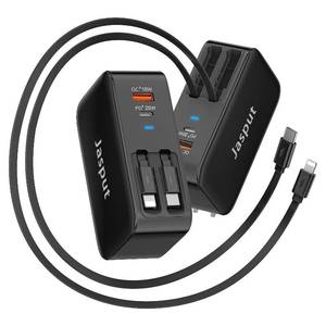 lot 32894 image: Retractable Wall Charger with Dual Cables,40W Retractable Phone Charger Wall Plug with Dual USB Ports,20W USB C Chargers Block Fast Charging for iPhone 17 16 15 14 13,LG, Galaxy S24 23,Pixel 4 in 1 - Retail $26