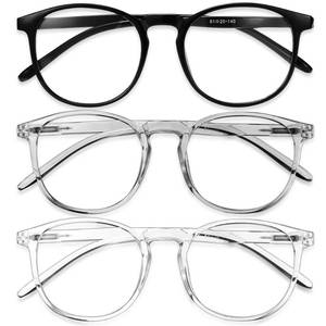 lot 32895 image: IBOANN Chic & Comfy Blue Light Glasses for Women - 3-Pack Round Frames, Screen-Ready Style with UV Protection Coating - Retail $12