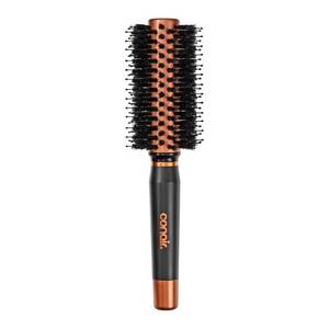 lot 42237 image: Conair Quick Dry Copper Round Hair Brush for Blow Drying, Blow Out Styler Hairbrush for Voluminous Looks, Nylon & Boar Bristles Help Dry & Style Hair Fast Without Snagging or Pulling, Handle May Vary - Retail $12