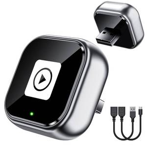 lot 42239 image: YUHUO Wireless Carplay Adapter, Wired CarPlay to Wireless,Mini USB Design for Car Play&Android Auto, 2025 Upgrade Easy Use Fast Stable Connection for iPhone (Gray) - Retail $40