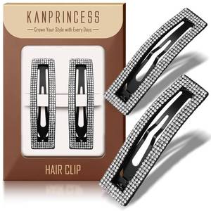 lot 42248 image: Kanprincess Rhinestone and Crystal Hair Clips 2-Pack, Sparkly Barrettes & Elegant Bling Accessories for Women & Girls(Set13)