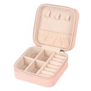 lot 42266 image: MFXIP Travel Jewelry Case Small Jewelry Box Jewelry Organizer Storage Case Portable PU Leather Mini Jewelry Travel Case for Girls Womens Earring, Necklace, Rings,Bracelets - Retail $4