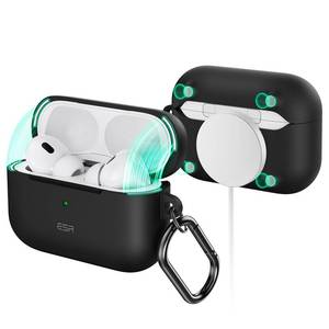 lot 42275 image: ESR for AirPods Pro 2nd Generation Case (HaloLock), Compatible with Airpods Pro Case 2nd1st Gen (202320222019), Compatible with MagSafe, Magnetic Lid Lock, Full Drop Protection, Black - Retail $12