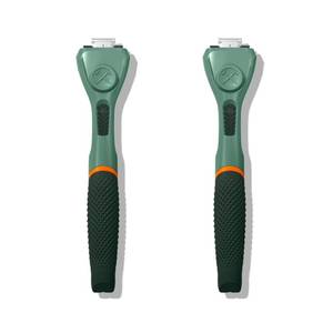 lot 42280 image: Dollar Shave Club  Razor Handle (2 Pack) Green  Replacement Razor Blade Handles  Not Compatible with Other Razor Brands - Retail $14