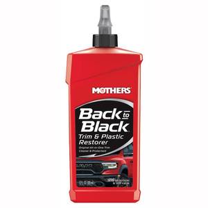 lot 42295 image: Mothers Back-to-Black Trim & Plastic Restorer, 12 oz. Removes Oxidation, Dirt & Wax Residue Restores Faded Trim & Provides Long-Lasting Protection (06112) - Retail $8