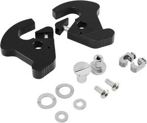 lot 42299 image: YHMOTO Black Detachable Rotary Mounting Sissy Bar Luggage Rack Latch Clips Kit Fits for Harley Davidson Sportster Touring Street Glide Road King Electra Glide 1986-2026 - Retail $12