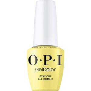 lot 42325 image: OPI GelColor Stay Out All Bright  Opaque Bright Vivid Yellow Creme LED Cure Gel Nail Polish  Salon-Quality Shine, Long-Lasting Wear  Vegan & HEMA Free  0.5 Fl Oz - Retail $24