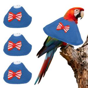 lot 42329 image: PETAXCELL Bird Collars, Bird Cone Collar Protective Recovery Cones, Soft Adjustable Anti-Bite Feather Neck Protector (Blue, XS, 3 Pcs), Intended for BudgieCockatielLovebirds - Retail $11