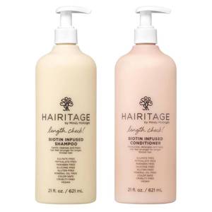 lot 42330 image: Hairitage Biotin Shampoo and Conditioner Set - Sulfate Free  Paraben Free, Color Safe, with Castor Oil for Anti-Frizz, Volume  Moisture for Women, Hydrating Repair Shampoo Conditioner - Retail $20