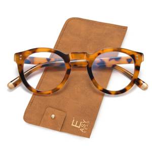 lot 42333 image: EASY READ Retro Round Blue Light Blocking Reading Glasses for Women,Anti UV Readers for Women with Spring Hinge(Tortoise,1.00) - Retail $15