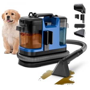 lot 61823 image: Vaconly Portable Spot Cleaner Machine for Carpet and Upholstery - 18Kpa Carpet Cleaner with Dual BrushHeads, Easy Move, Cleaning Machine for Furniture, Couch, Stairs, Car and Pet Stain, Blue