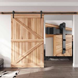 lot 4569 image: EaseLife 10 FT Sliding Barn Door Hardware Track Kit,Straight Pulley,Slide Smoothly Quietly,Easy Install (10FT Track Kit for 60 Wide Single Door) - Retail $77