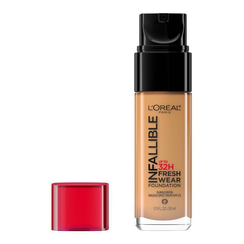 lot 4309 image: LOreal Paris Makeup Infallible Up to 32 Hour Fresh Wear Lightweight Foundation, 488 Caramel, 1 Fl Oz, Packaging May Vary - Retail $15