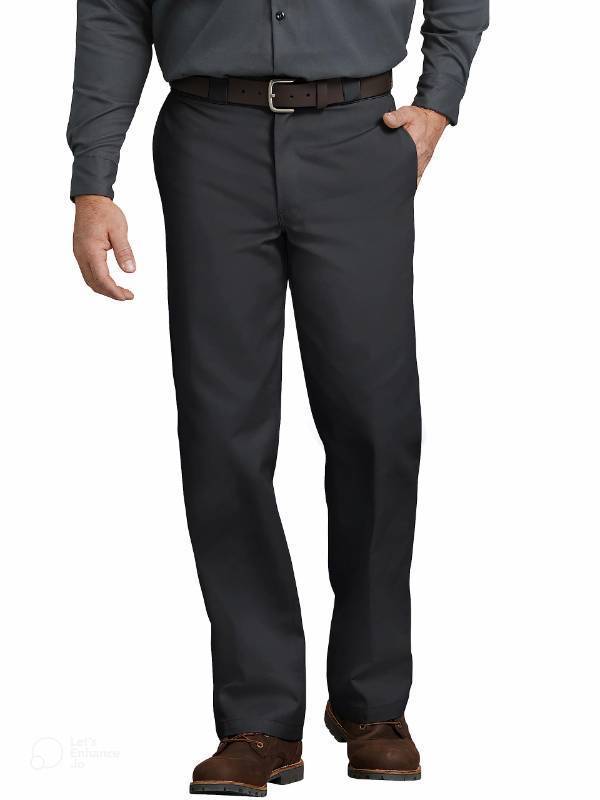 lot 4337 image: Dickies Mens Original 874 Work Pants Durable Straight Leg Uniform Trousers for Men, Ideal for Industrial or Office Use, Black, 44W x 34L - Retail $30