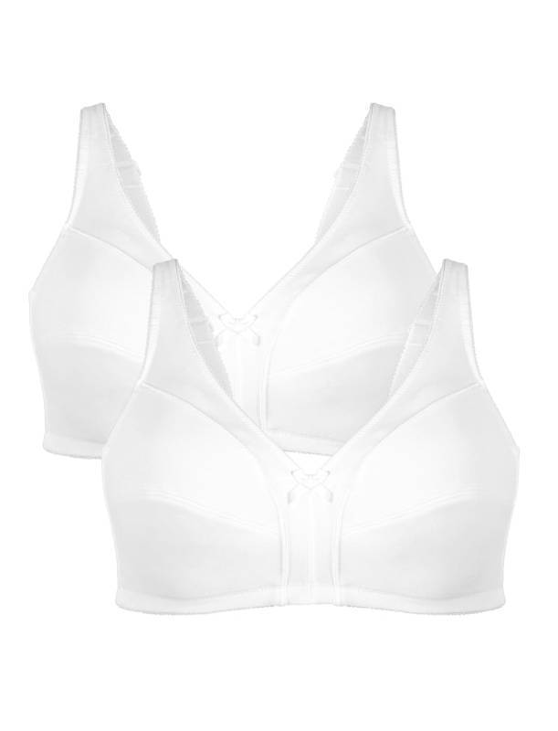 lot 4503 image: Bestform Womens Comfortable Wireless Cotton Bra with Unlined Seamed Cups 44D - Retail $24