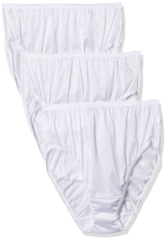lot 4567 image: Shadowline Womens Panties - Nylon Hipster (3 Pack), White, 7 - Retail $36