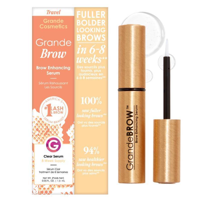 lot 3856 image: Grande Cosmetics GrandeBROW Brow Enhancing Serum for Fuller, Bolder, Looking Eyebrows - Brow Serum With Vitamins, Peptides, Antioxidants, Amino Acids, Cruelty Free - 8 Week Supply (1.5 mL) - Retail $38