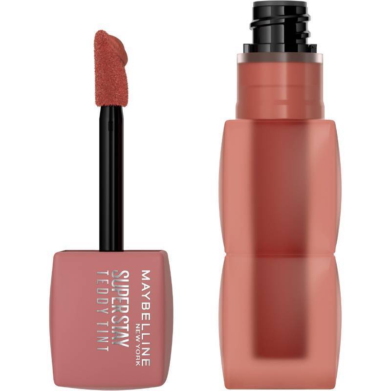 lot 3957 image: MAYBELLINE Super Stay Teddy Lip Tint, Long Lasting Matte Lipstick for Up To 12HR Wear, Kitten Heel, 1 Count - Retail $10