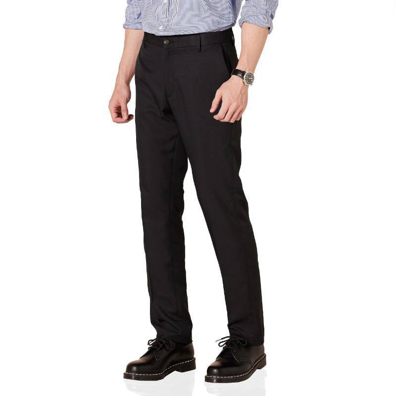 lot 1116 image: Amazon Essentials Mens Slim-Fit Flat-Front Dress Pant, Black, 35W x 28L