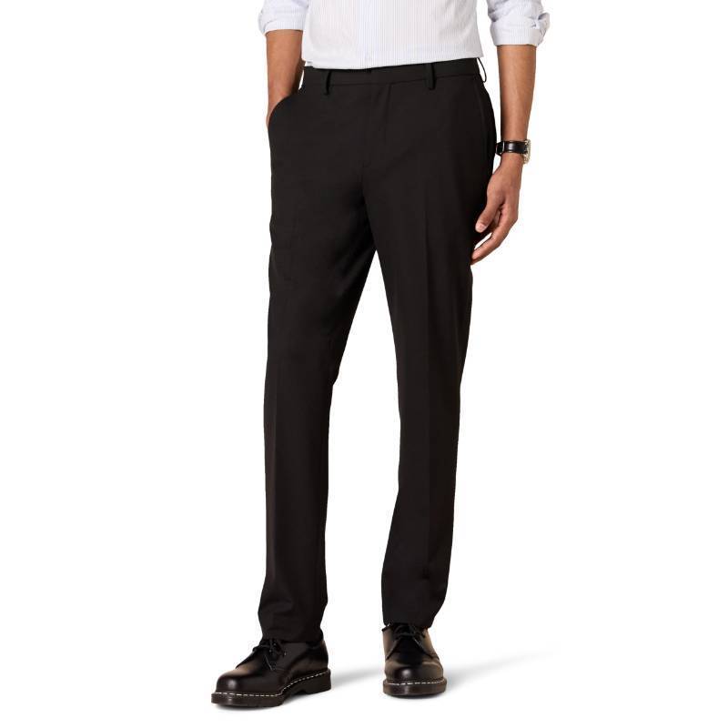 lot 1537 image: Amazon Essentials Mens Slim-Fit Wrinkle-Resistant Stretch Dress Pant, Black, 30W x 29L - Retail $28