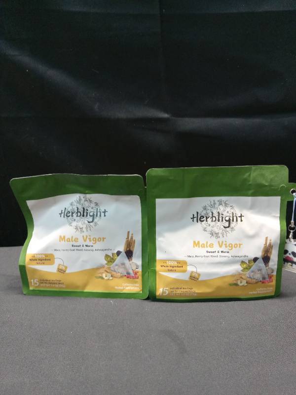 lot 2114 image: 2 Pack Herblight Male Vigor 15 Tea Bags&nbsp