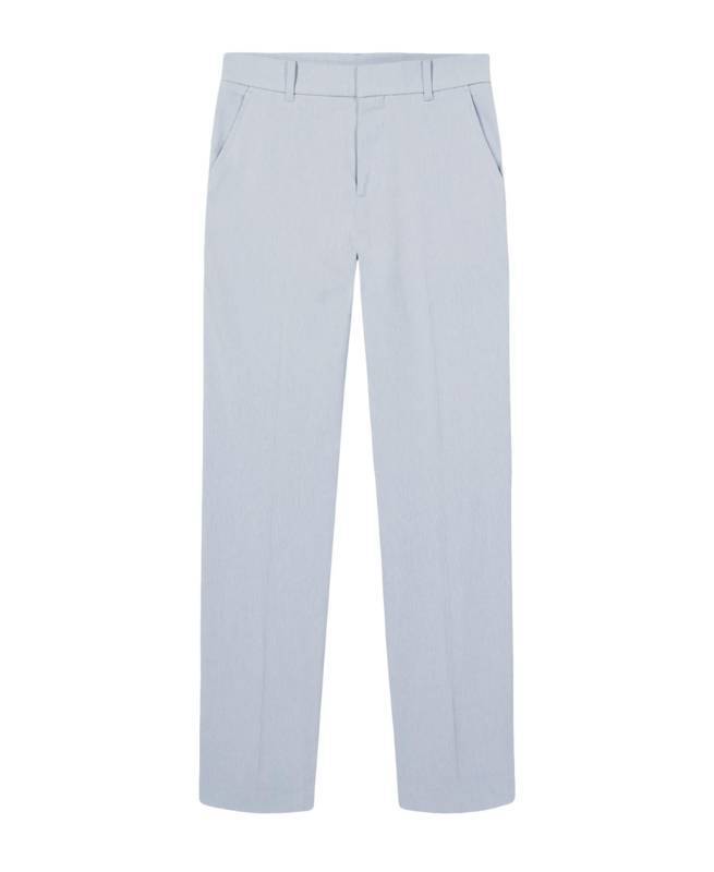 lot 4251 image: Tommy Hilfiger Boys TH Flex Stretch Performance Dress Pant, Straight Leg Fit, Zip Fly & Belt Loops, Side & Back Pockets, Light Blue Heather, 16 - Retail $35