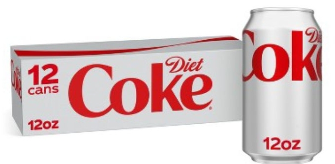 lot 1471 image: 12 pack Diet Coke Soda 12oz Cans Multi-Pack&nbsp