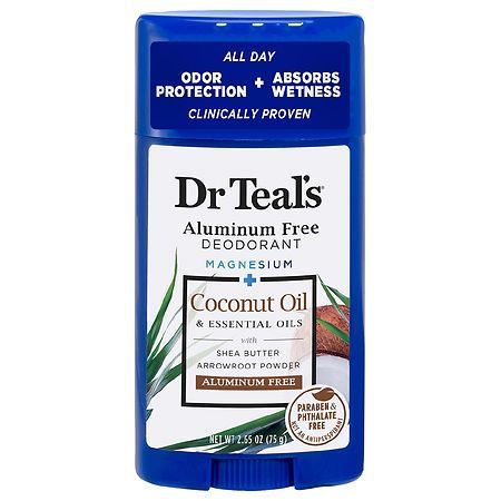 lot 2436 image: Dr Teal s Aluminum Free Deodorant  Coconut Oil with Essential Oils  2.65 oz