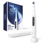 Oral-B iO Series 5 Ultimate White Rechargeable Electric Toothbrush with Visible Pressure Sensor, 2 Minute Timer, 5 Cleaning Settings, 1 Replacement Toothbrush Heads, and Travel Case, White - Retail: $100